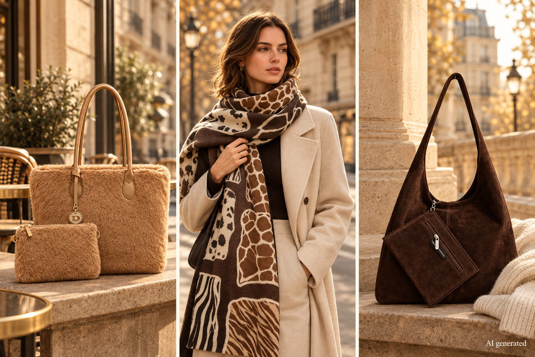 Herbstlooks mit Charakter: Taschen, Schals und warme Farben