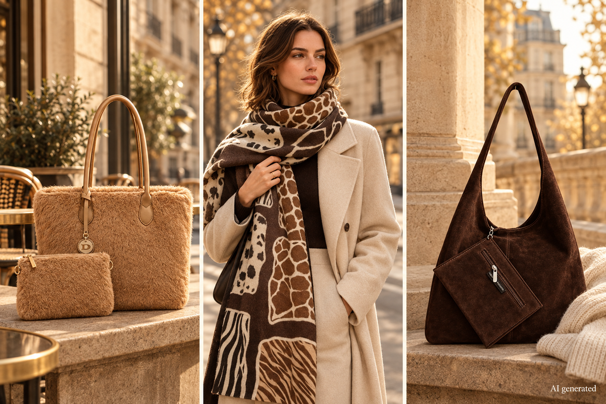 Herbstlooks mit Charakter: Taschen, Schals und warme Farben