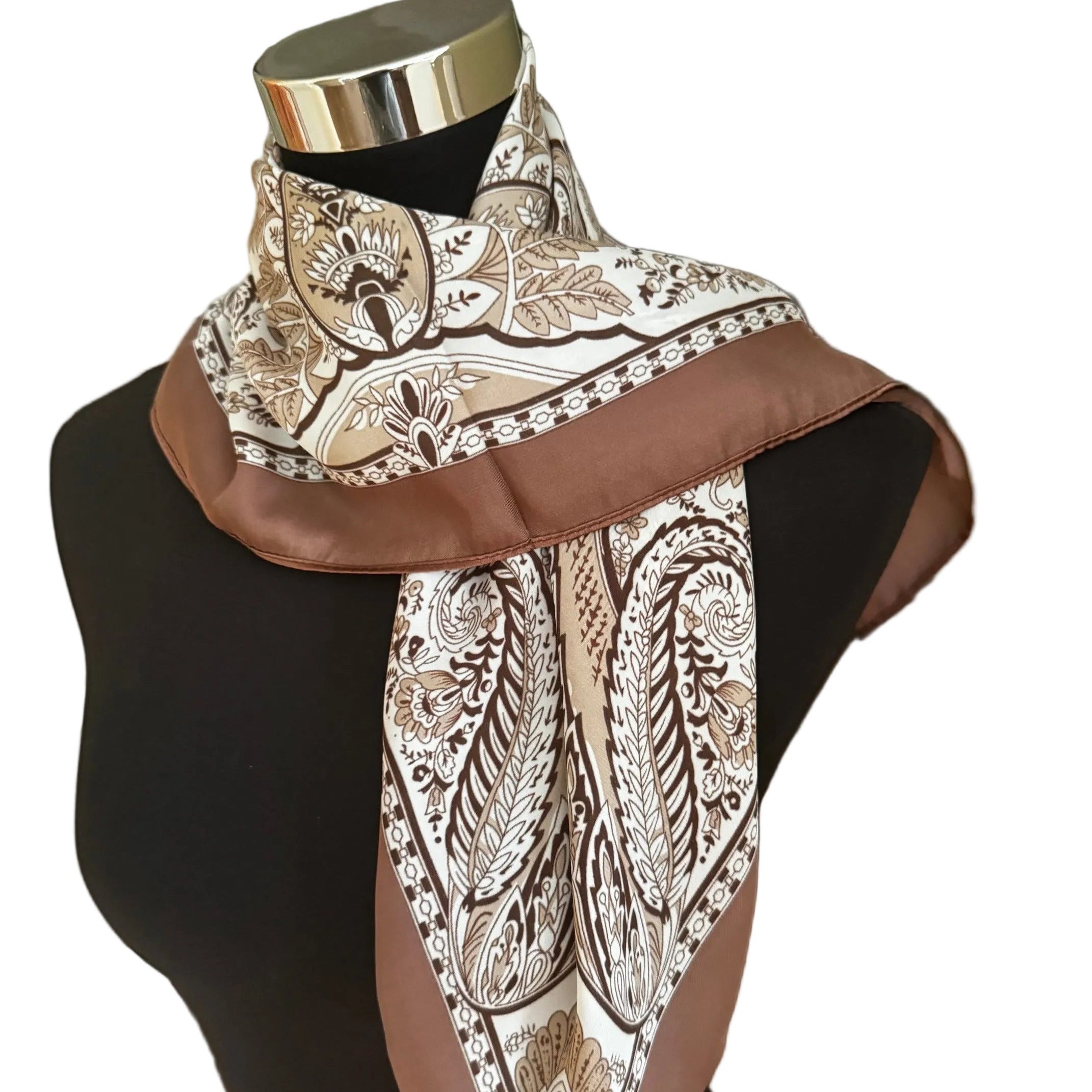 Foulard Paisley Braun | LINETA