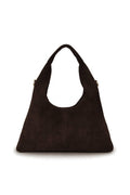 MALORIE Wildleder Tasche Chocolat – Damen Umhängetasche Schokoladenbraun