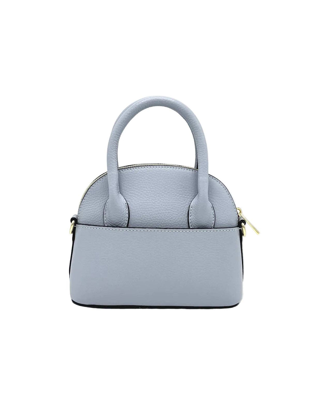 Schultertasche Light Blue in Echtleder