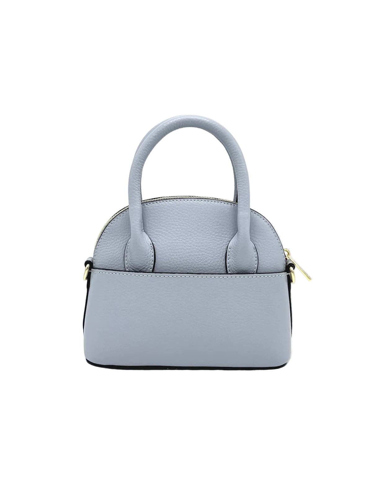 Schultertasche Light Blue in Echtleder