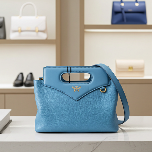 MCM Mini Soft Diamond Tote Bag Blau