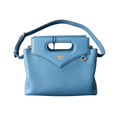 MCM Mini Soft Diamond Tote Bag blau Vorderansicht