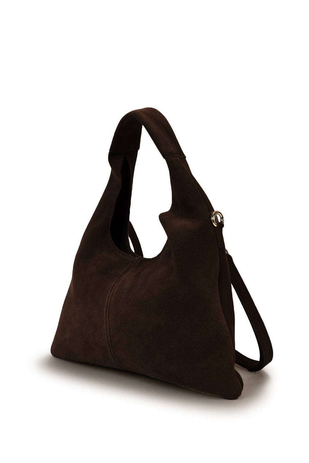 MALORIE Wildleder Tasche Chocolat – Damen Umhängetasche Schokoladenbraun