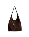 Schultertasche aus Wildleder – Made in Italy