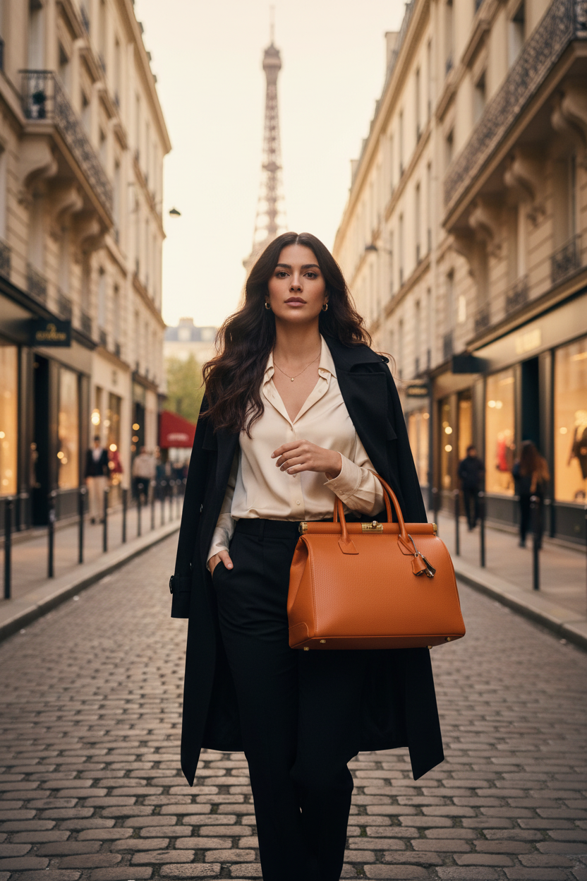 Ledertasche NORA Orange