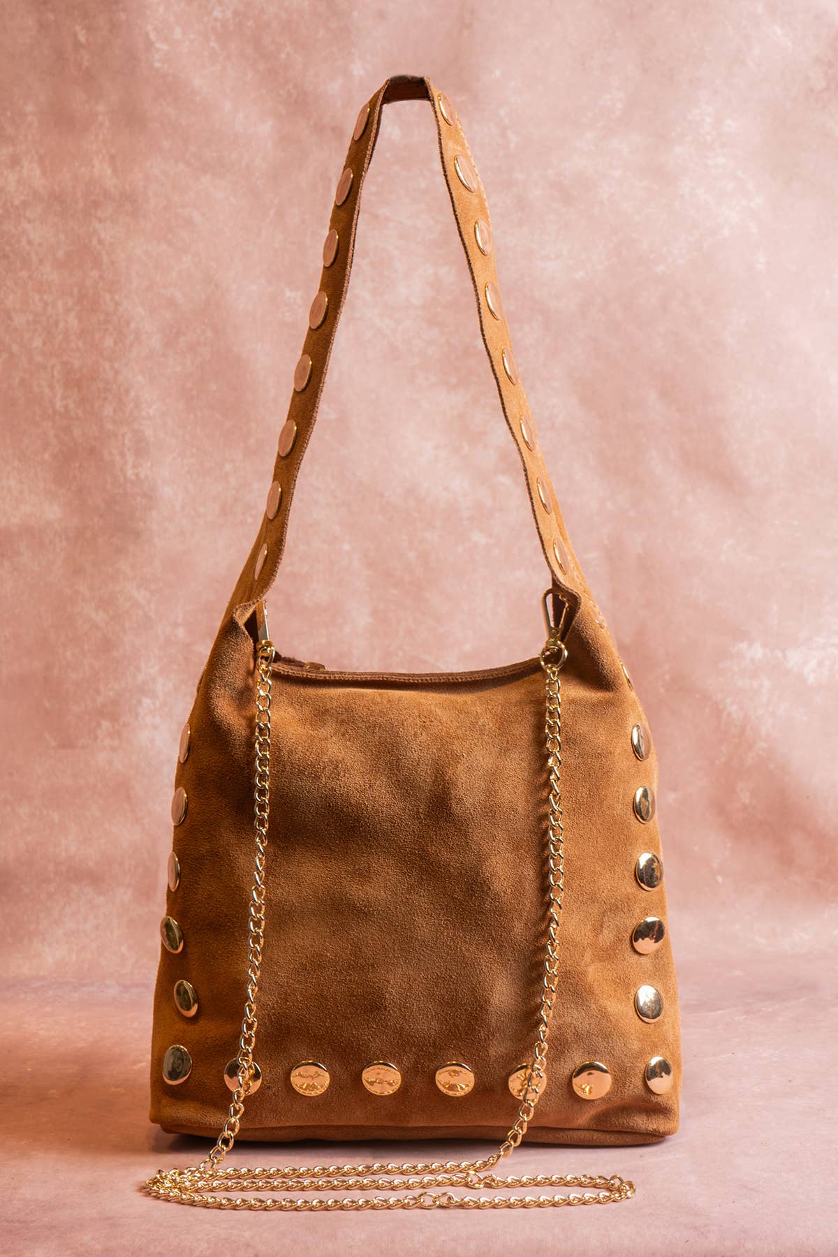 ALEXANE Wildleder Tasche Kamel – Premium Damen Handtasche Braun