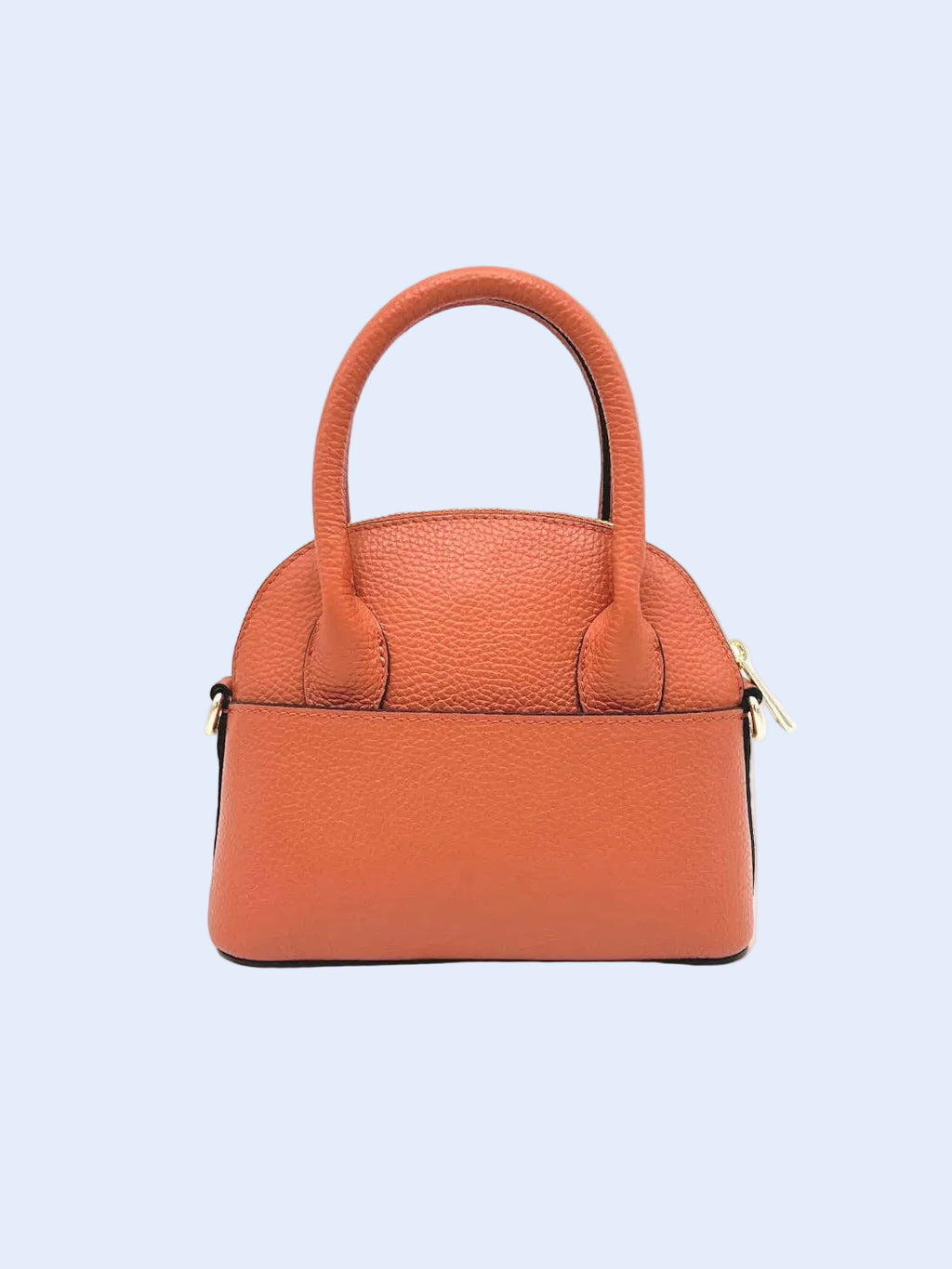 Schultertasche Orange in Echtleder