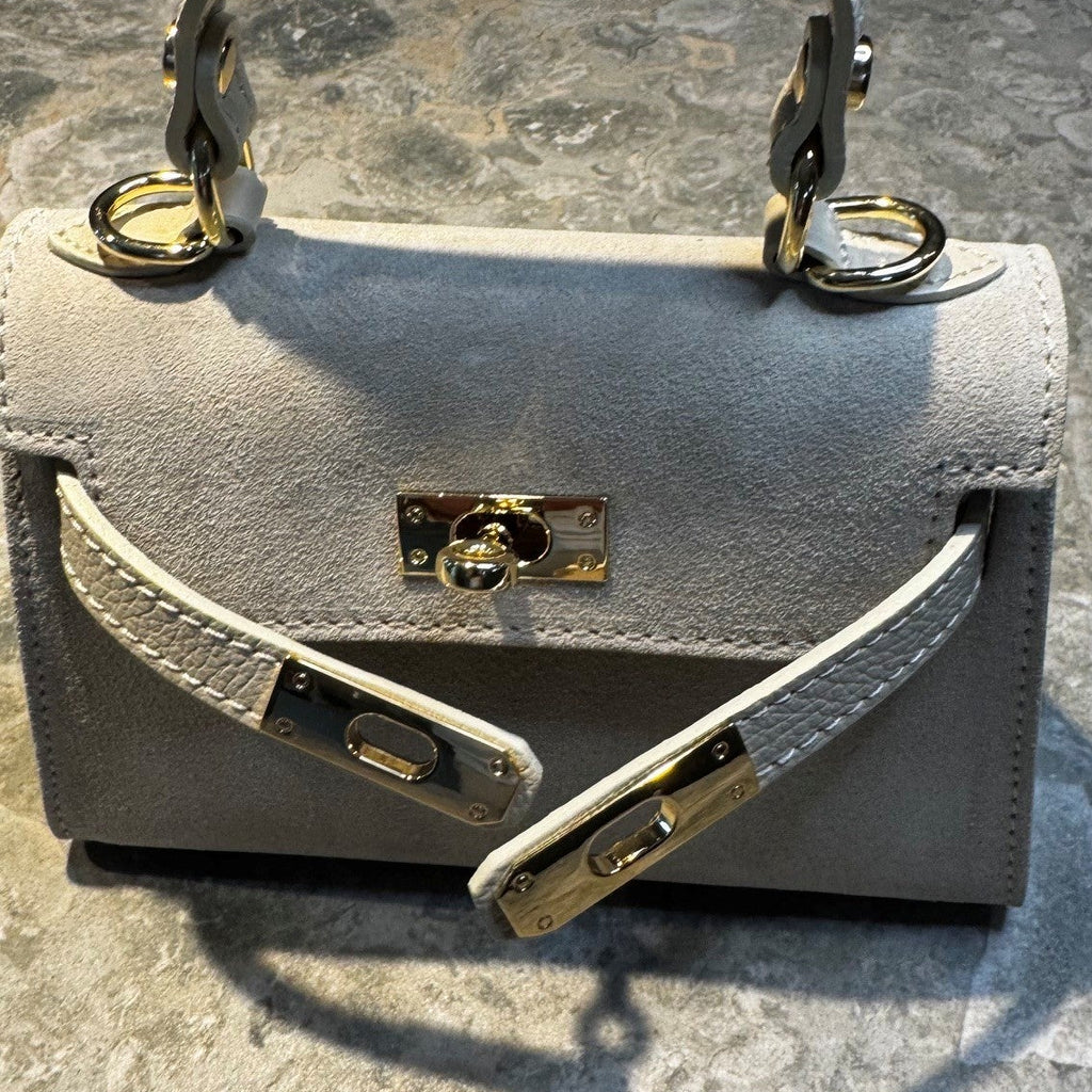 Mini Wildleder-Tasche Beige und | Zhade