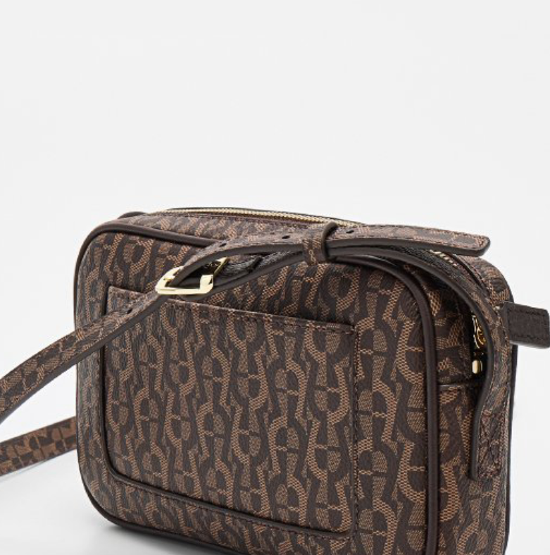 AIGNER Logo Crossover Camera Bag – Fango / Braun