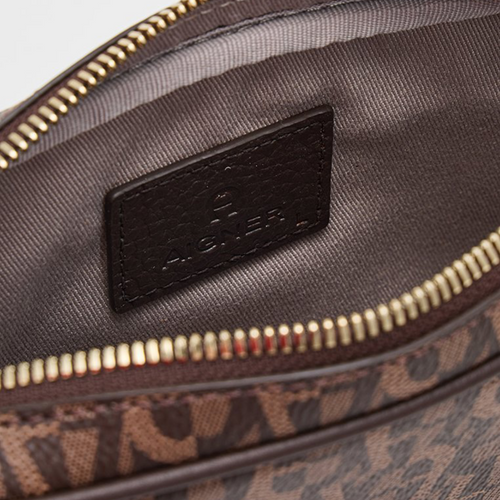 AIGNER Logo Crossover Camera Bag – Fango / Braun