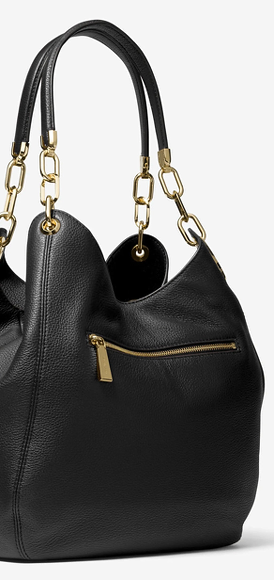 Michael Kors Lillie Large Chain Shoulder Tote Black