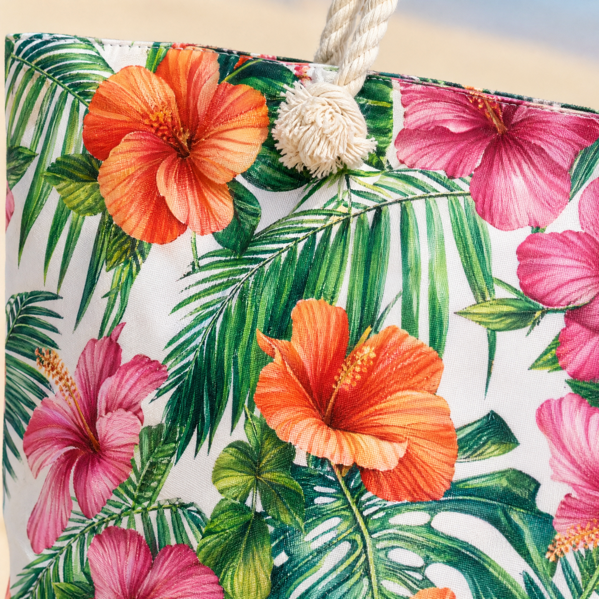 Beachbag XL Hibiskus