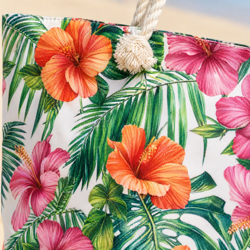 Beachbag XL Hibiskus