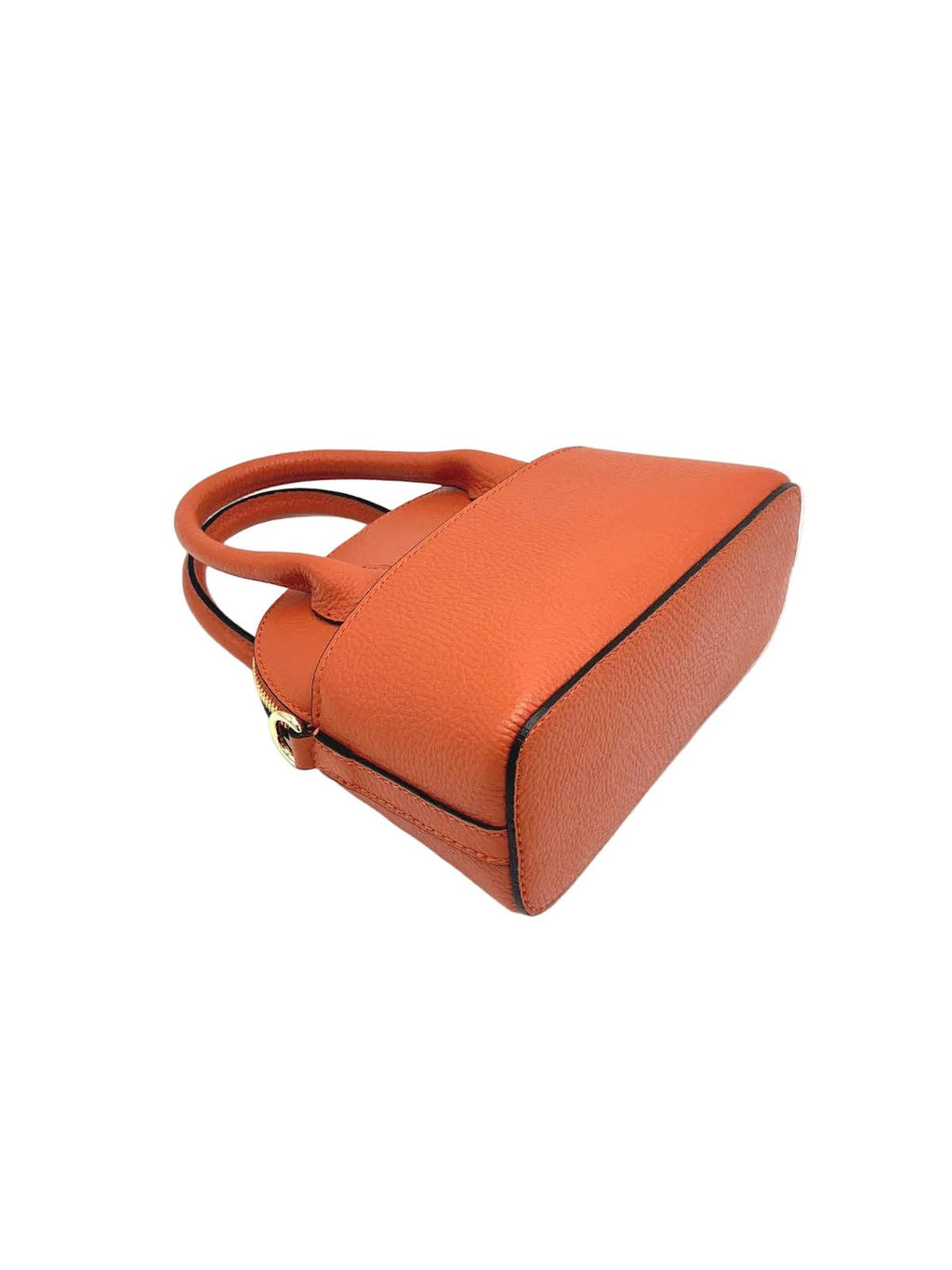 Schultertasche Orange in Echtleder