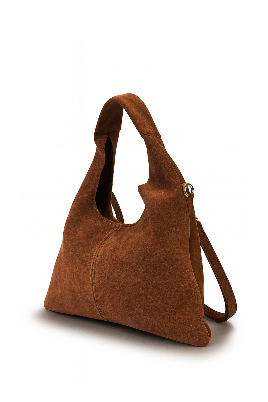 MALORIE Wildleder Tasche Camel – Damen Umhängetasche Kamelbraun