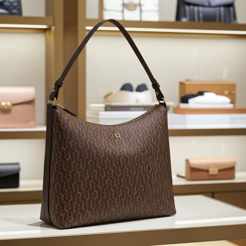 Aigner Juna Beuteltasche Icon M Braun