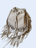 Wildleder Fransentasche Beige | Zhade