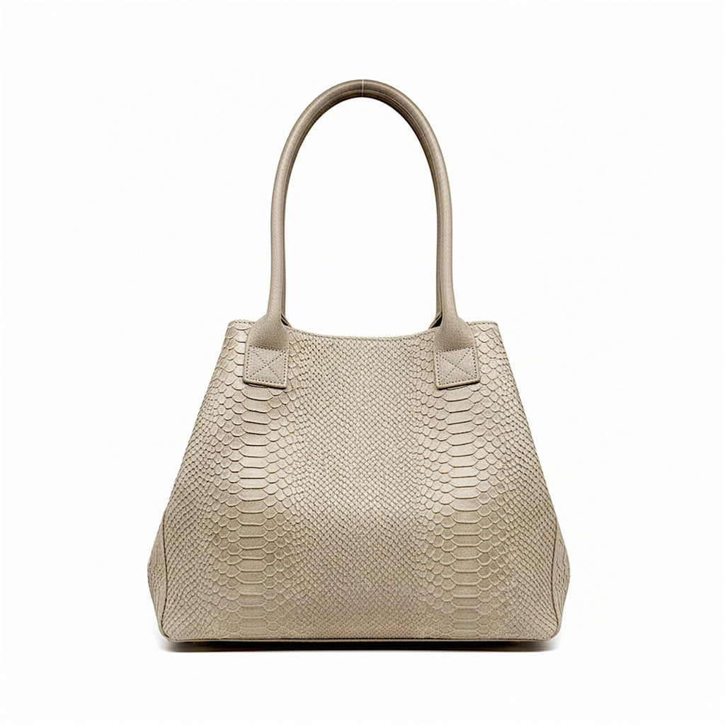 LOLA Leder Handtasche Python-Prägung – Elegante Damen Crossbody Bag