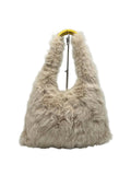 Tasche in Felloptik – Beige