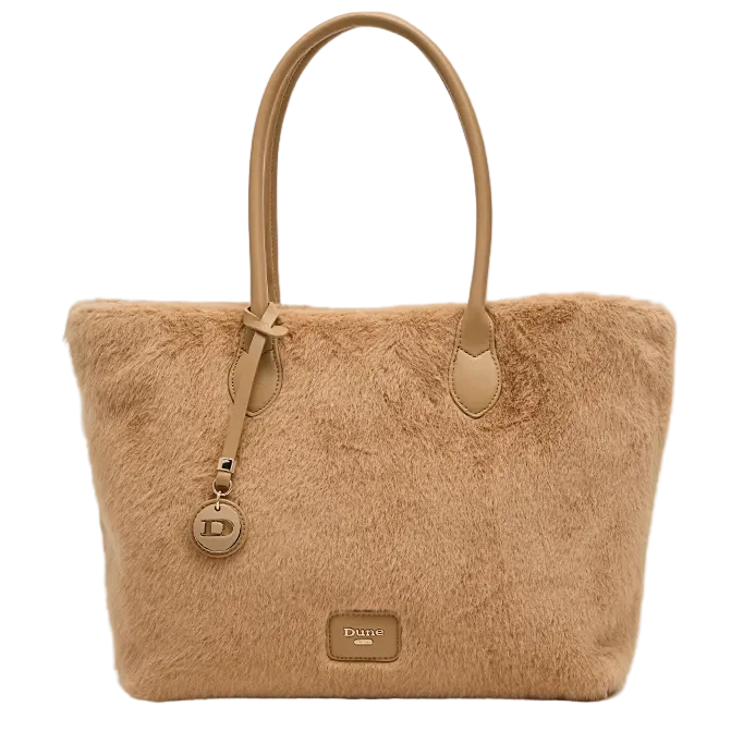 Dune London Shopper in Kunstfell-Optik mit separatem Etui