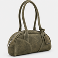 PIECES Leder-Schultertasche Bowling