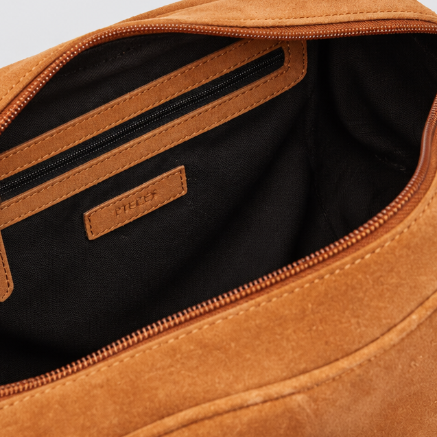 PIECES Leder-Schultertasche Bowling