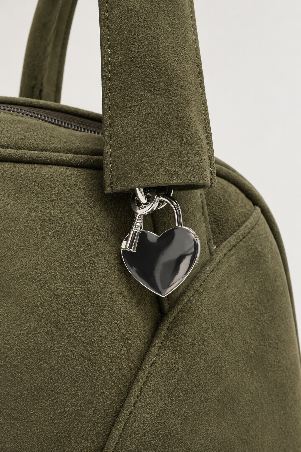 PIECES Leder-Schultertasche Bowling