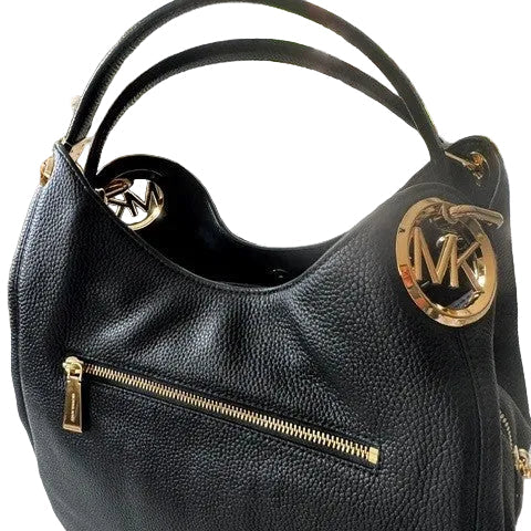 Michael Kors Lillie Large Chain Shoulder Tote Schwarz