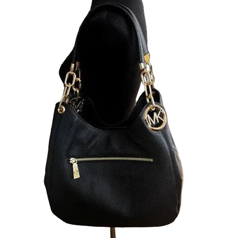 Michael Kors Lillie Large Chain Shoulder Tote Schwarz